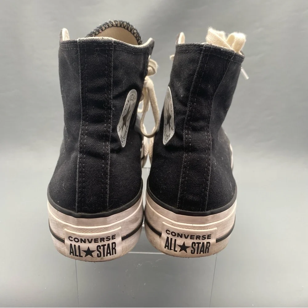 Converse All Star Chuck Taylor High Top Black Sneakers Sz Women 8 - Picture 6 of 10